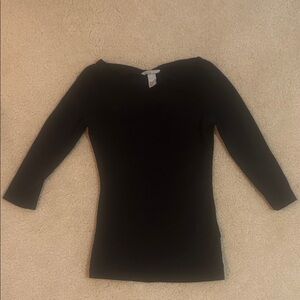 H&M Midnight Black Cotton Top